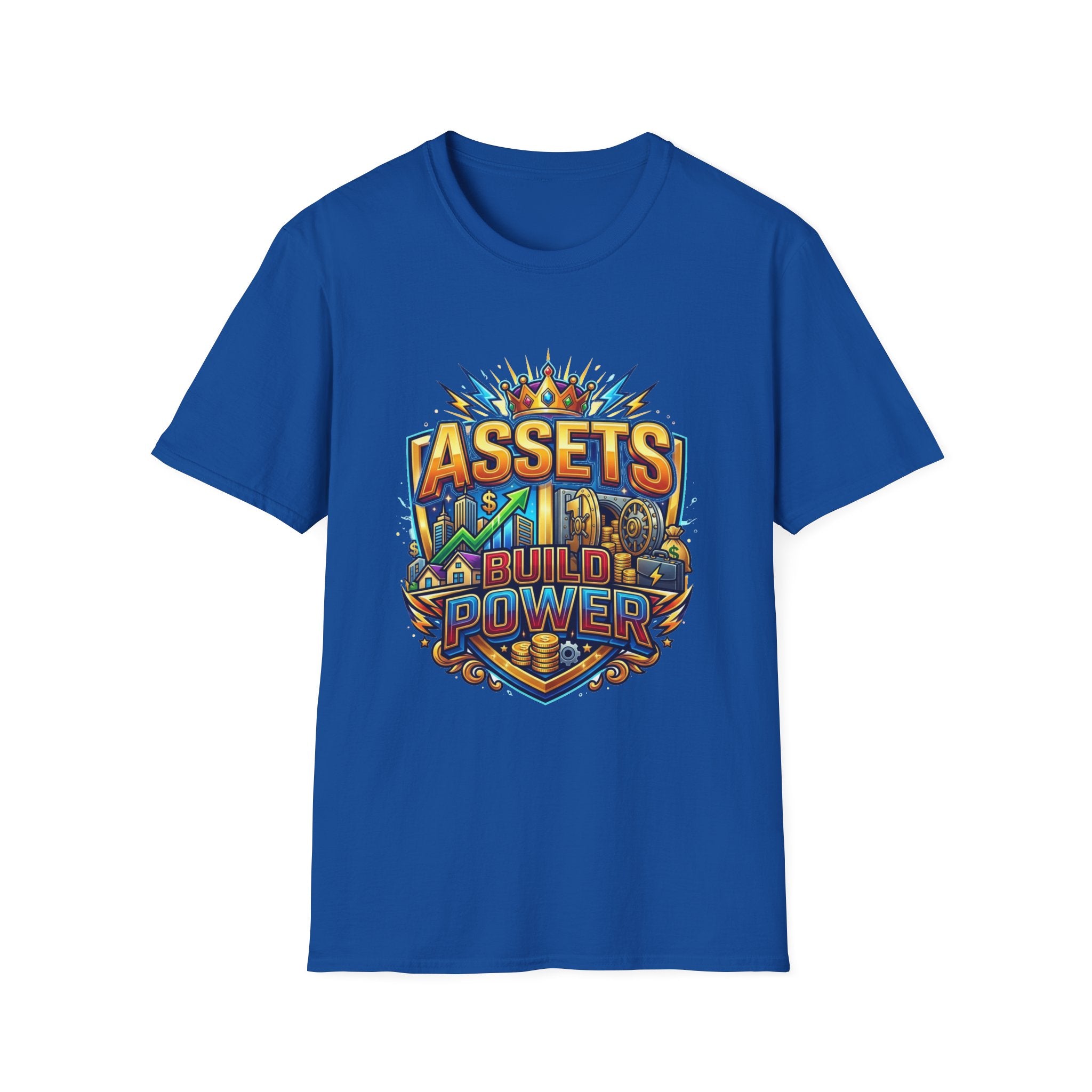 Assets Build Power T-Shirt — Motivational Financial Freedom Graphic Tee