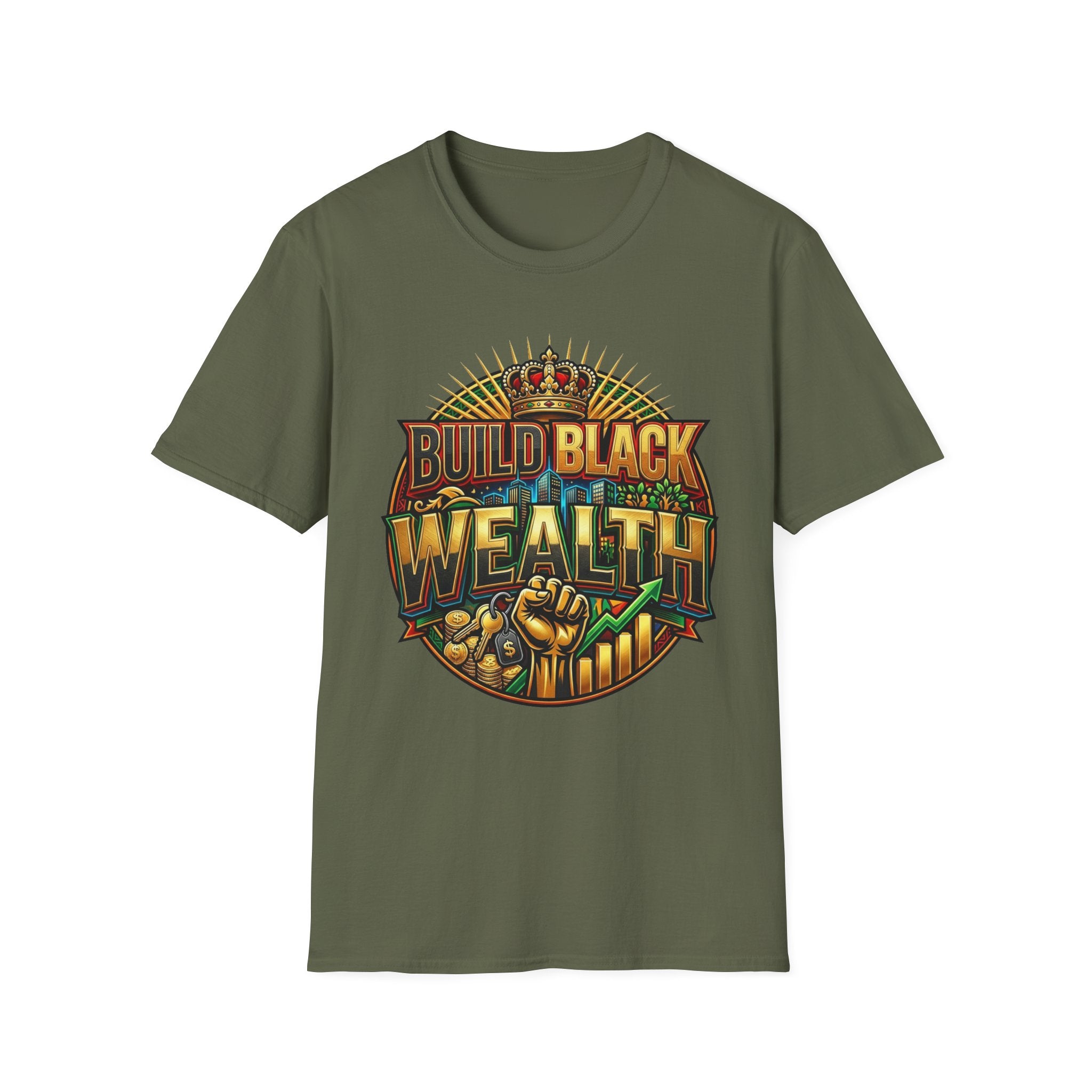Build Black Wealth T-Shirt — Afrocentric Empowerment Tee