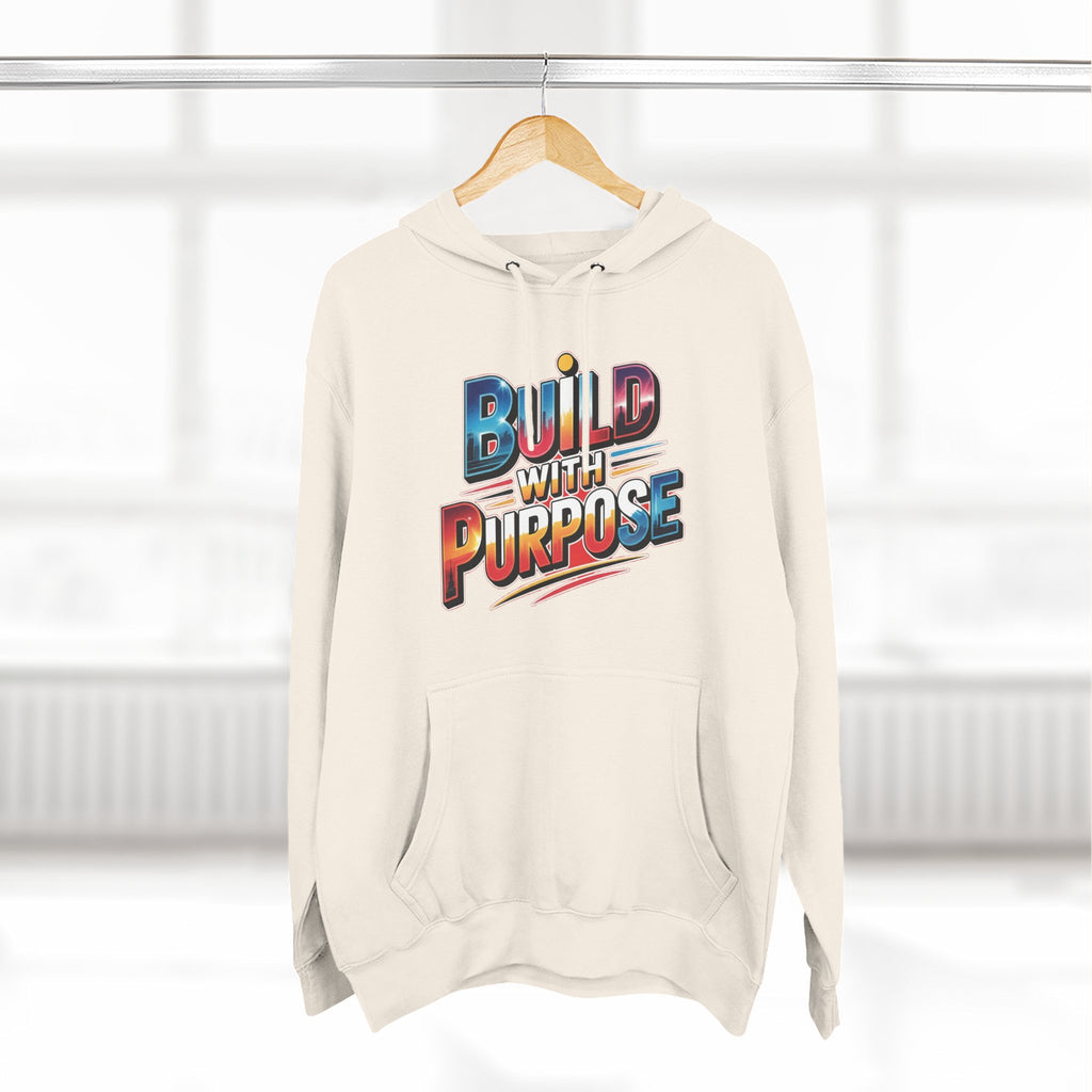 Hoodie — "Build With Purpose" Retro Gradient Graphic Hoodie