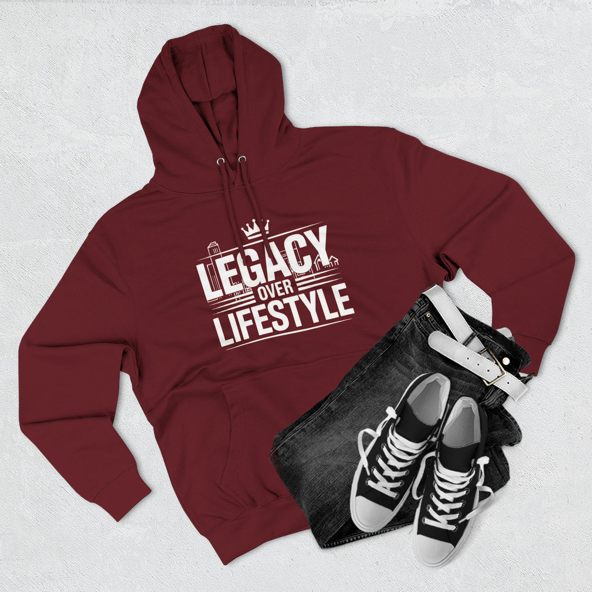 Legacy Over Lifestyle Hoodie - Motivational Graphic Pullover