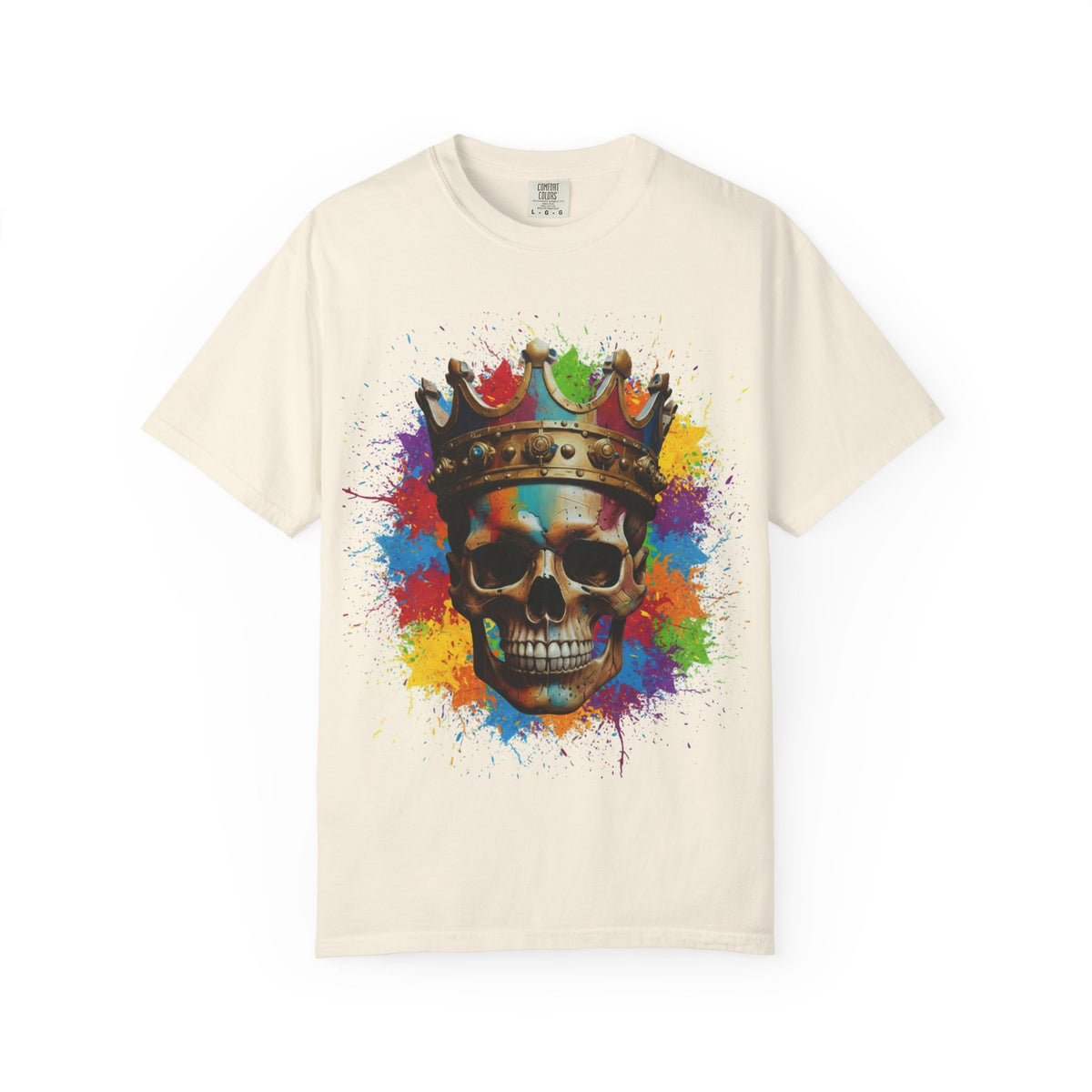 Skull King T-Shirt — Color Splash Crown Graphic Tee