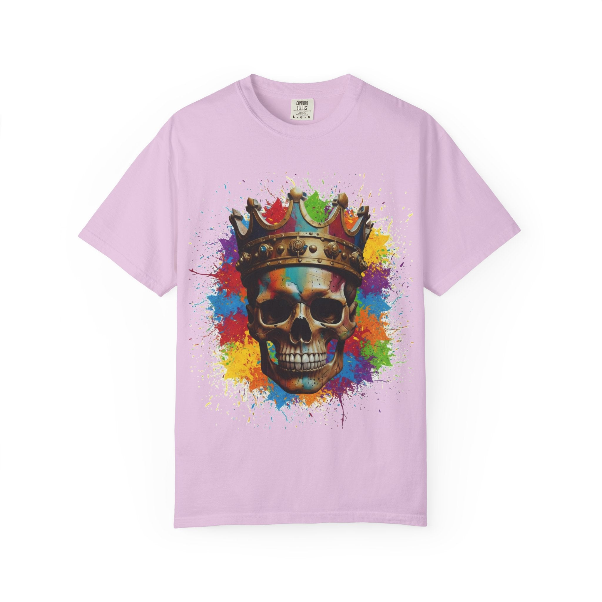 Skull King T-Shirt — Color Splash Crown Graphic Tee