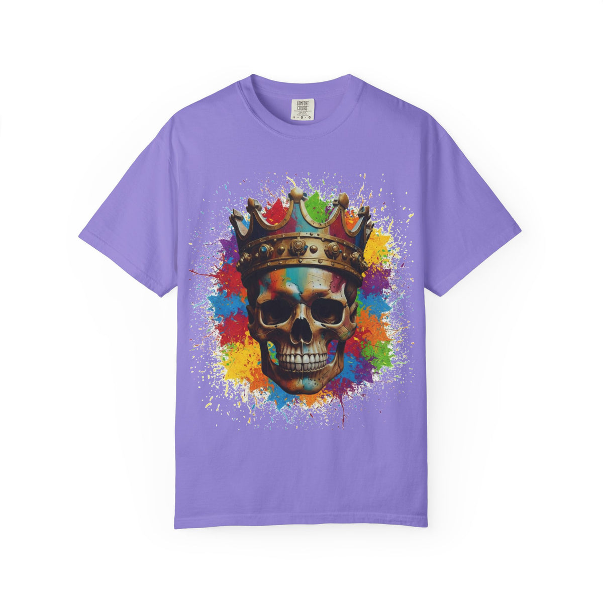 Skull King T-Shirt — Color Splash Crown Graphic Tee