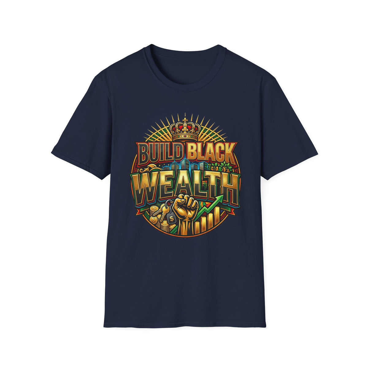 Build Black Wealth T-Shirt — Afrocentric Empowerment Tee