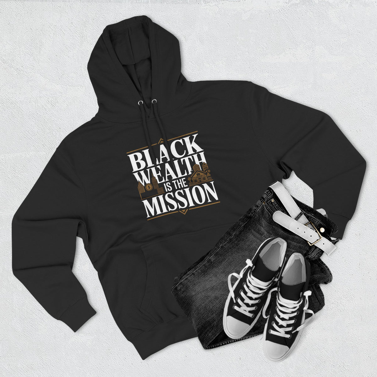 Black Wealth Is the Mission Hoodie — Empowerment Graphic Hoodie