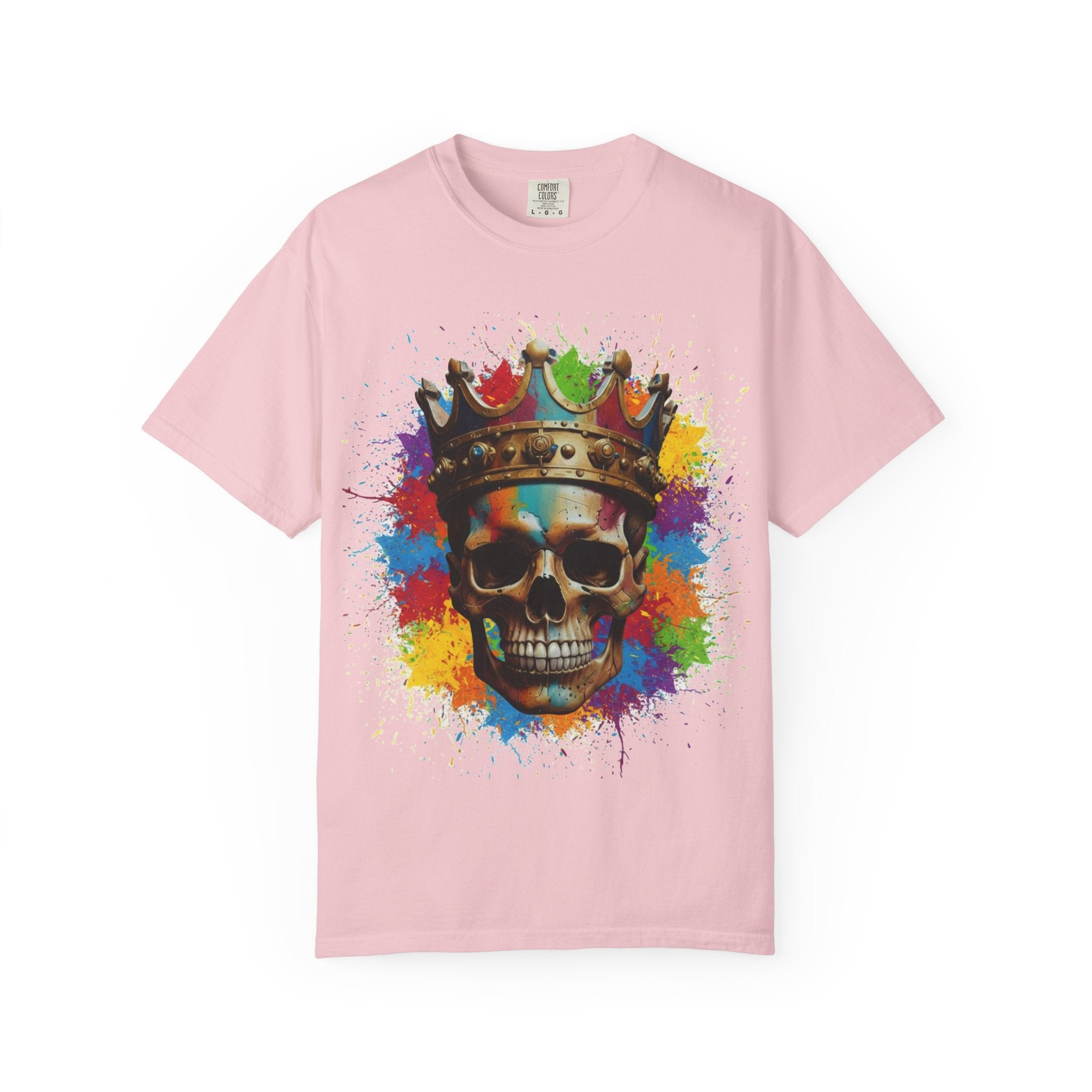 Skull King T-Shirt — Color Splash Crown Graphic Tee