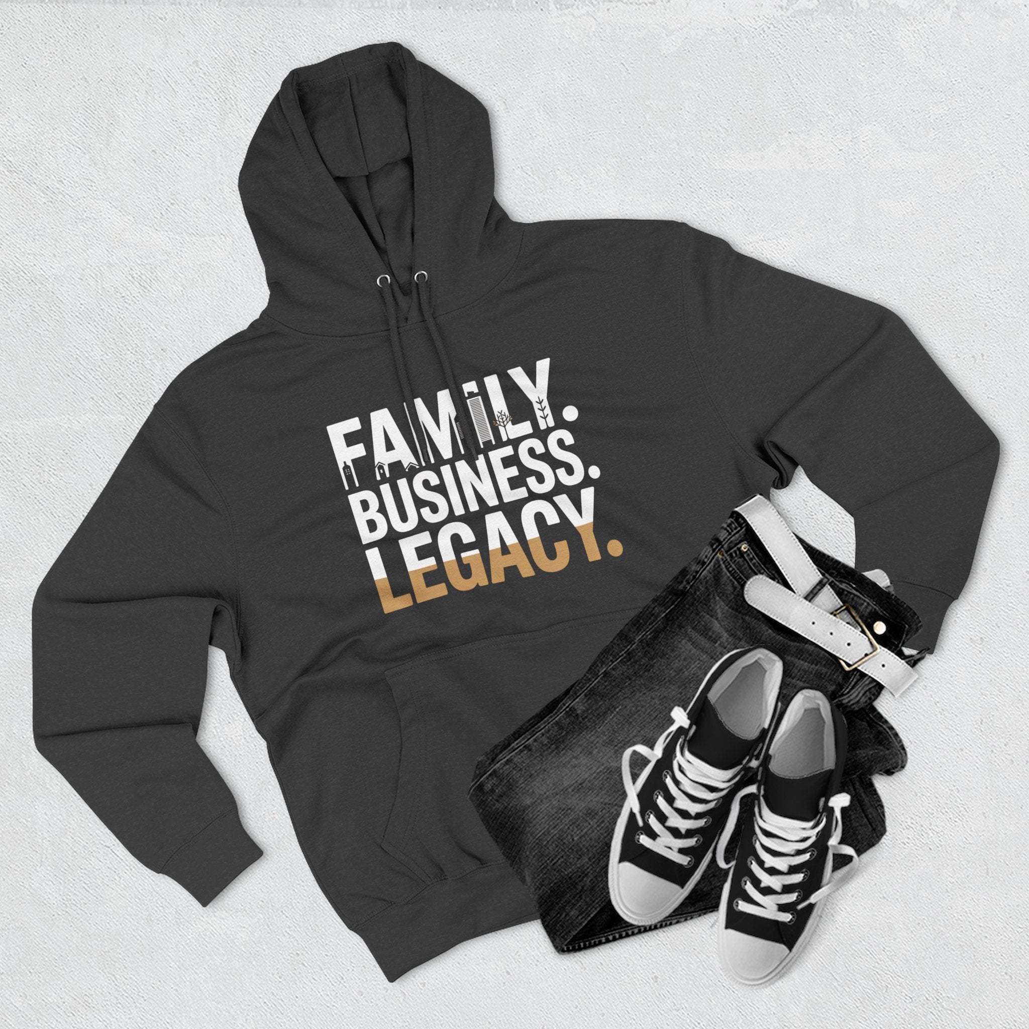 Legacy Hoodie — "Family. Business. Legacy." Graphic Pullover for Entrepreneurs & Family-Owned Brands