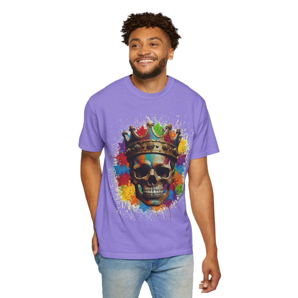 Skull King T-Shirt — Color Splash Crown Graphic Tee