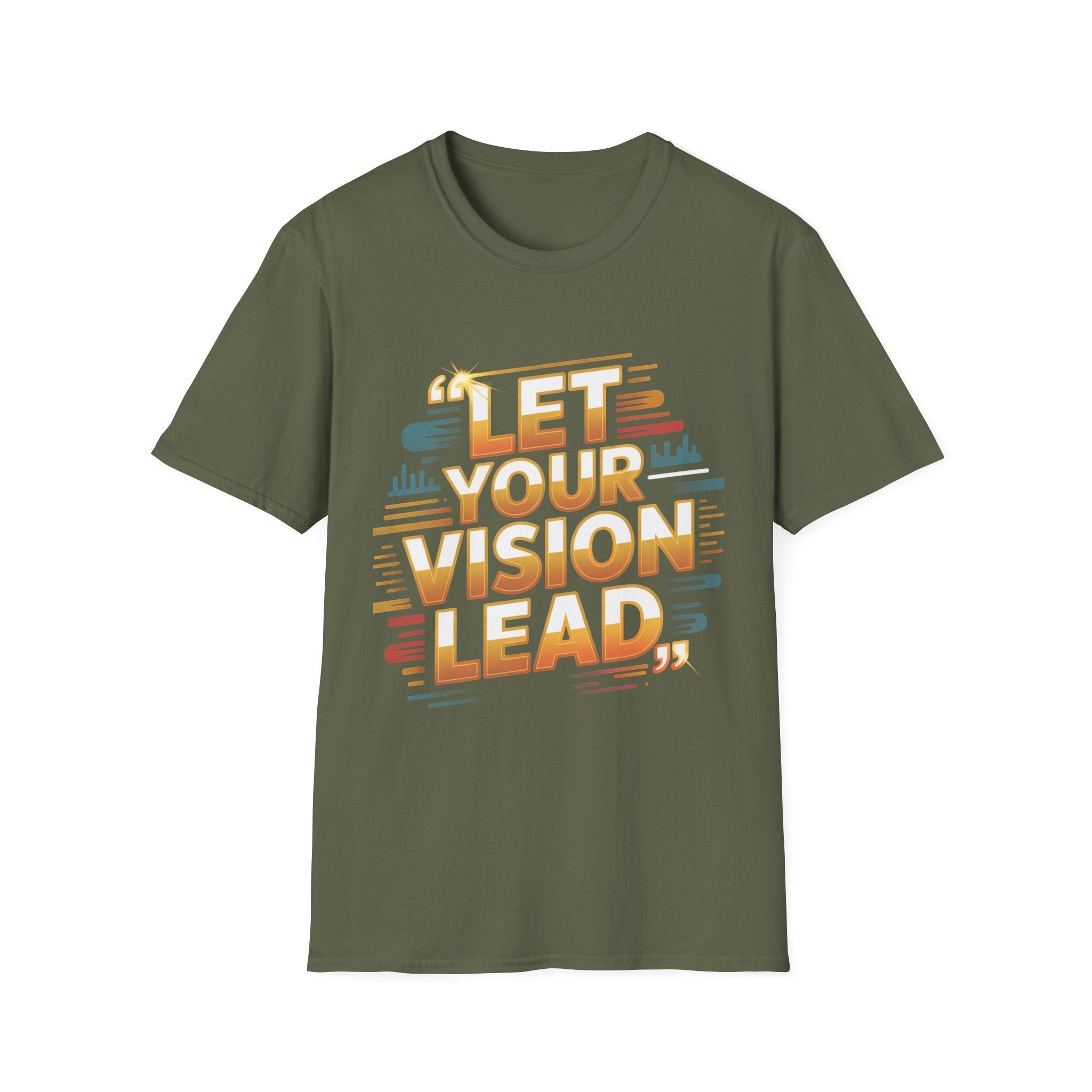 T-Shirt — "Let Your Vision Lead" Inspirational Graphic Tee