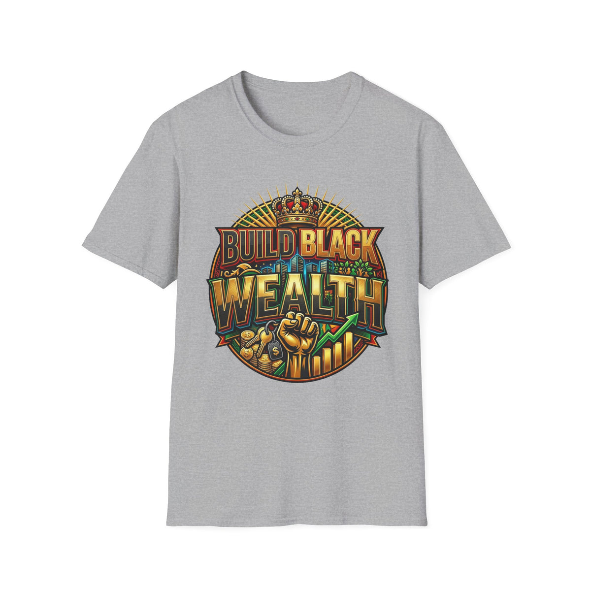 Build Black Wealth T-Shirt — Afrocentric Empowerment Tee