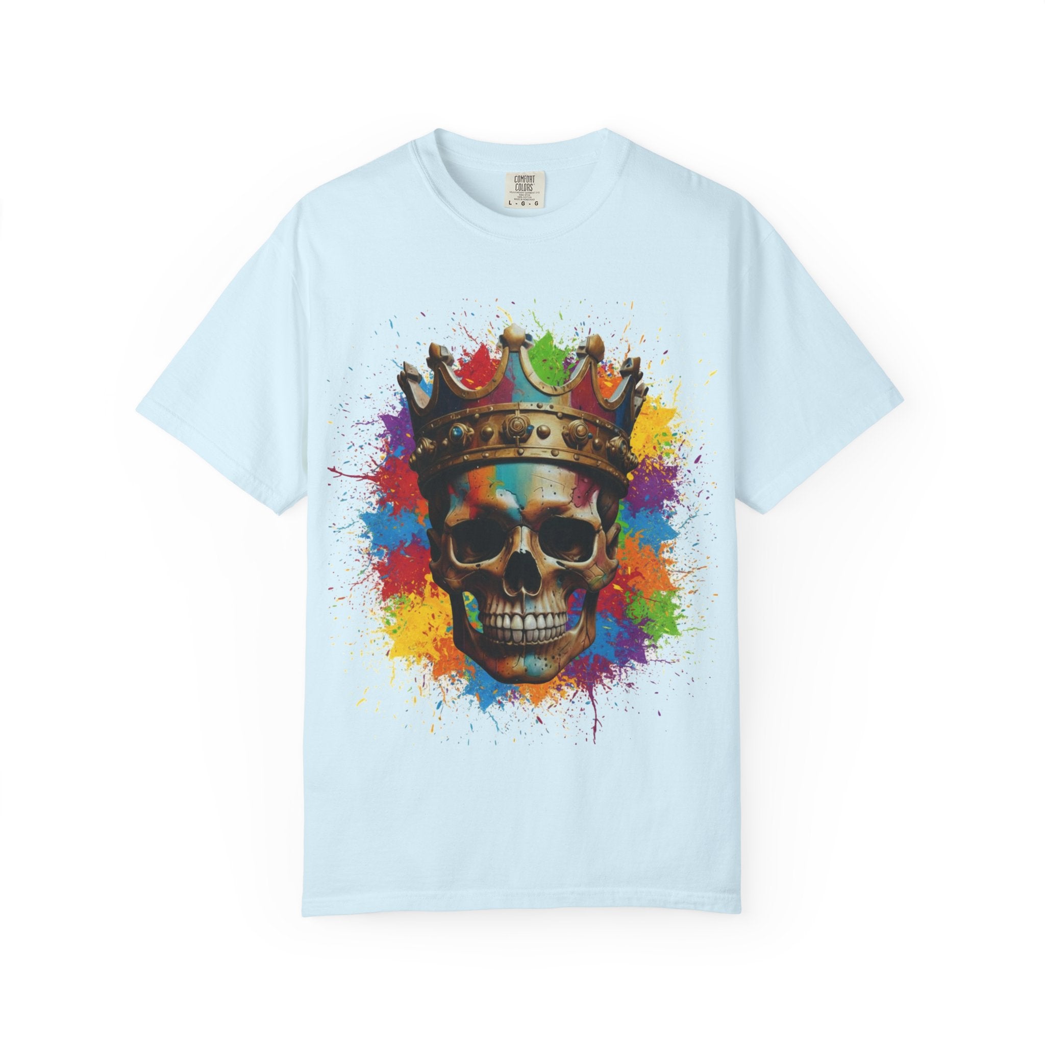 Skull King T-Shirt — Color Splash Crown Graphic Tee