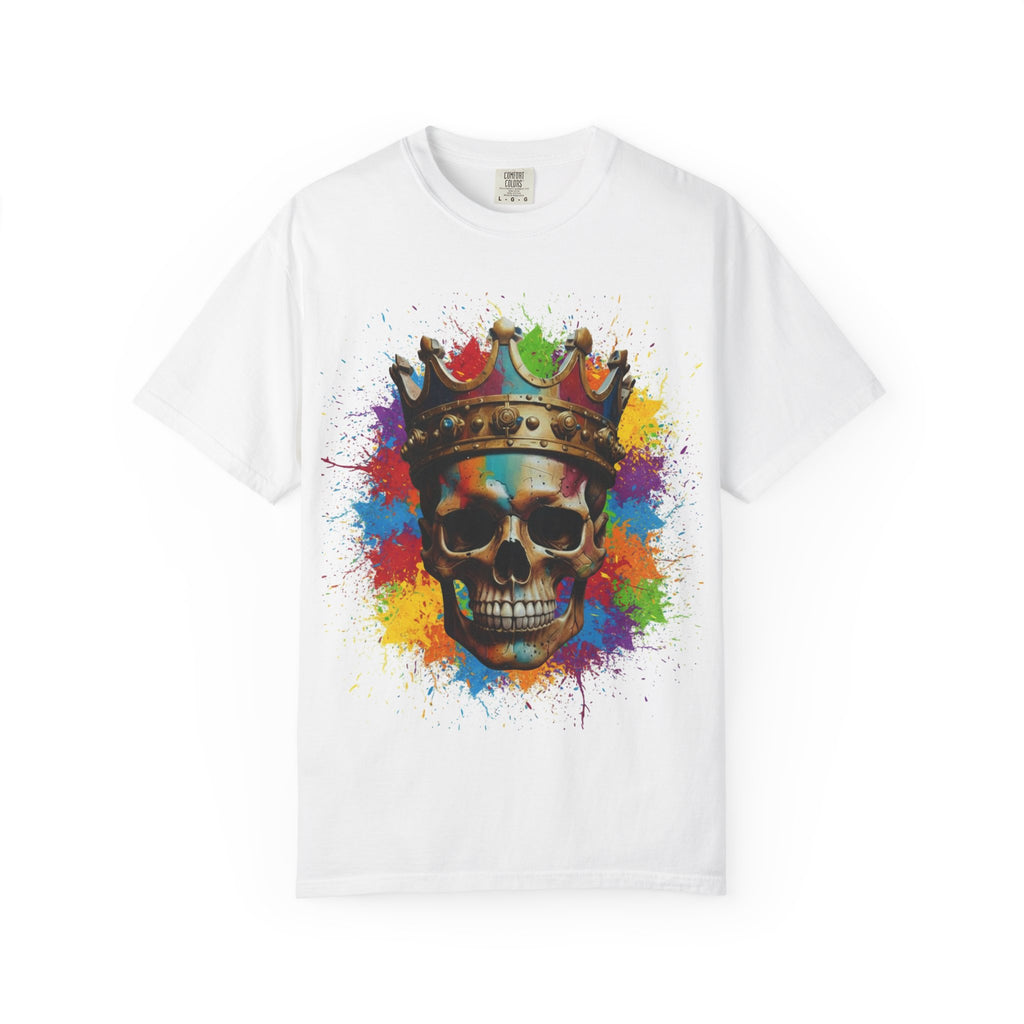 Skull King T-Shirt — Color Splash Crown Graphic Tee
