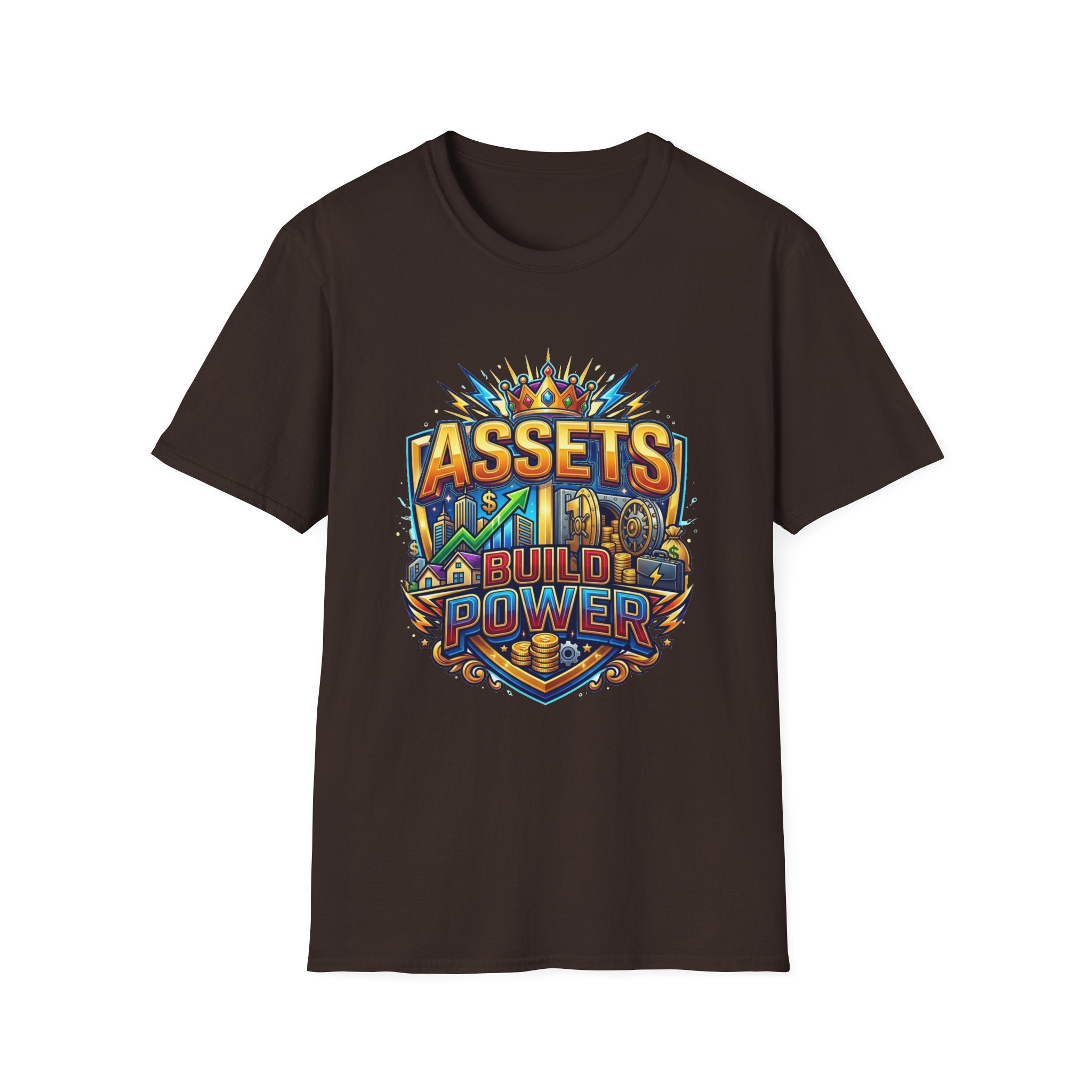 Assets Build Power T-Shirt — Motivational Financial Freedom Graphic Tee