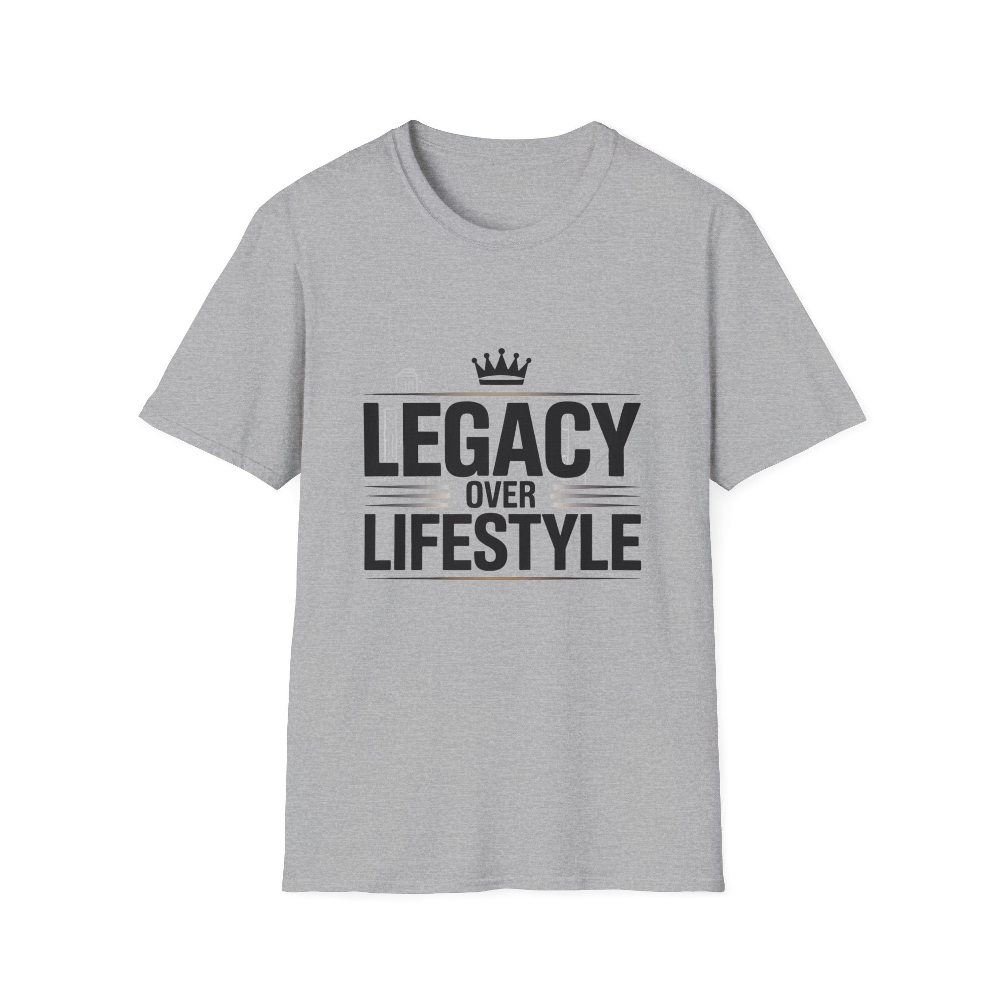 Legacy Over Lifestyle T-Shirt — Motivational Crown Graphic Tee for Men & Women