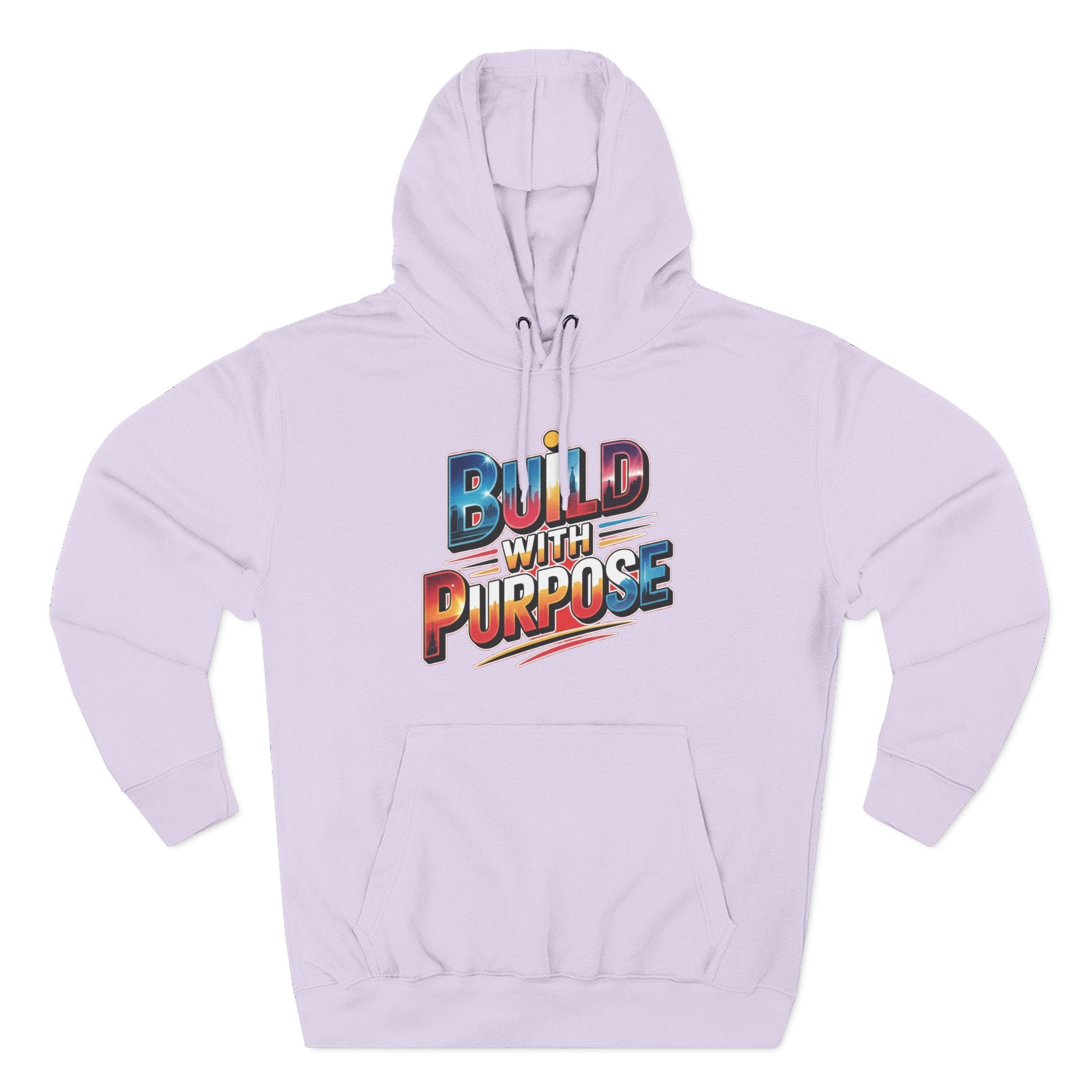 Hoodie — "Build With Purpose" Retro Gradient Graphic Hoodie