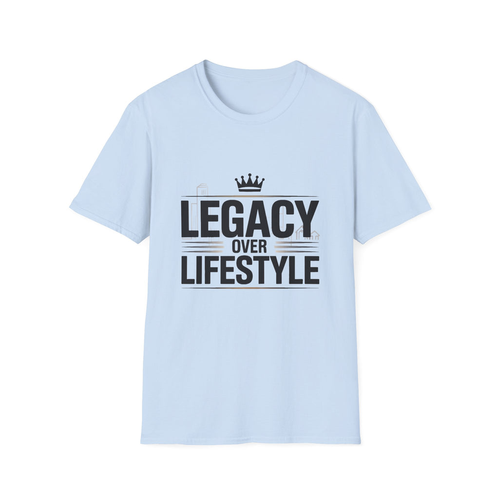 Legacy Over Lifestyle T-Shirt — Motivational Crown Graphic Tee for Men & Women