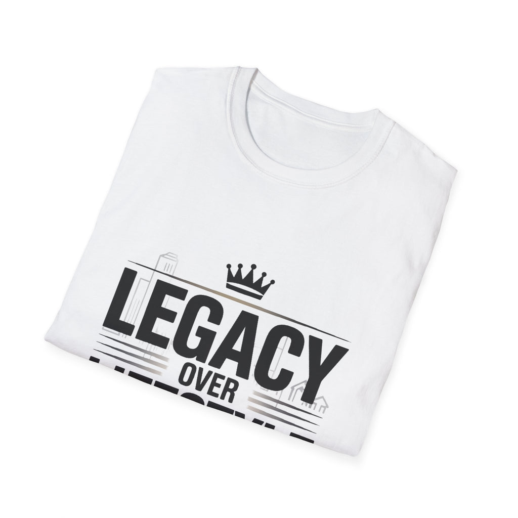 Legacy Over Lifestyle T-Shirt — Motivational Crown Graphic Tee for Men & Women