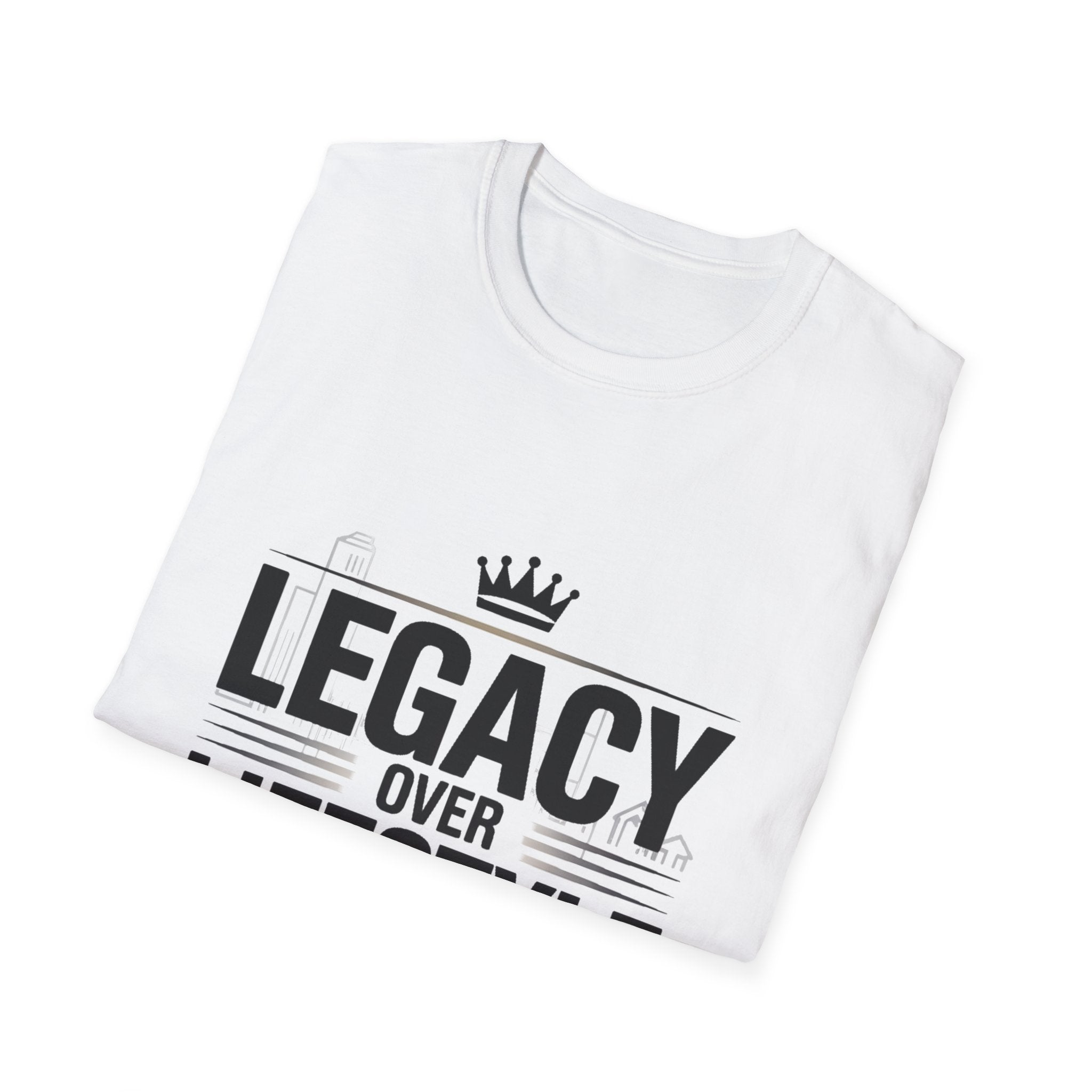 Legacy Over Lifestyle T-Shirt — Motivational Crown Graphic Tee for Men & Women