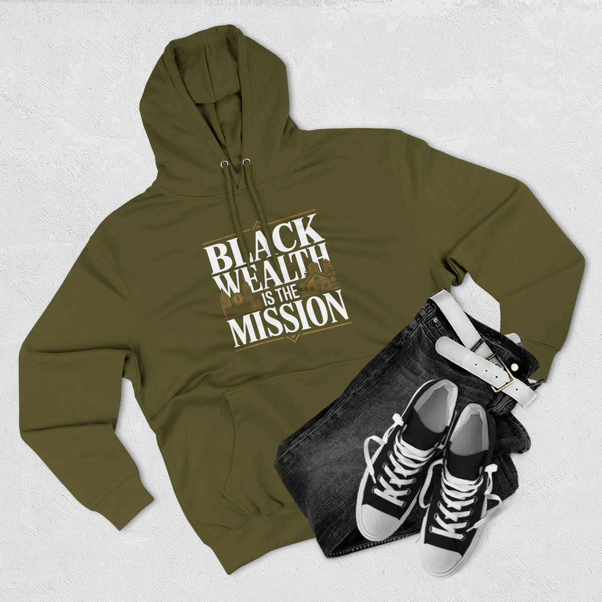 Black Wealth Is the Mission Hoodie — Empowerment Graphic Hoodie