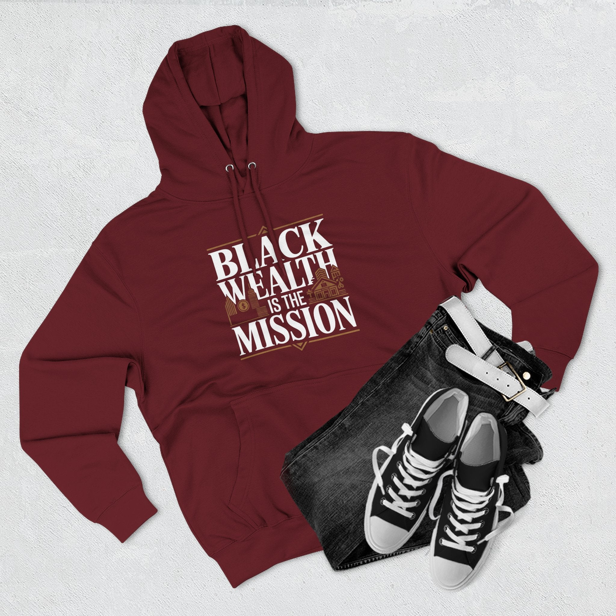 Black Wealth Is the Mission Hoodie — Empowerment Graphic Hoodie