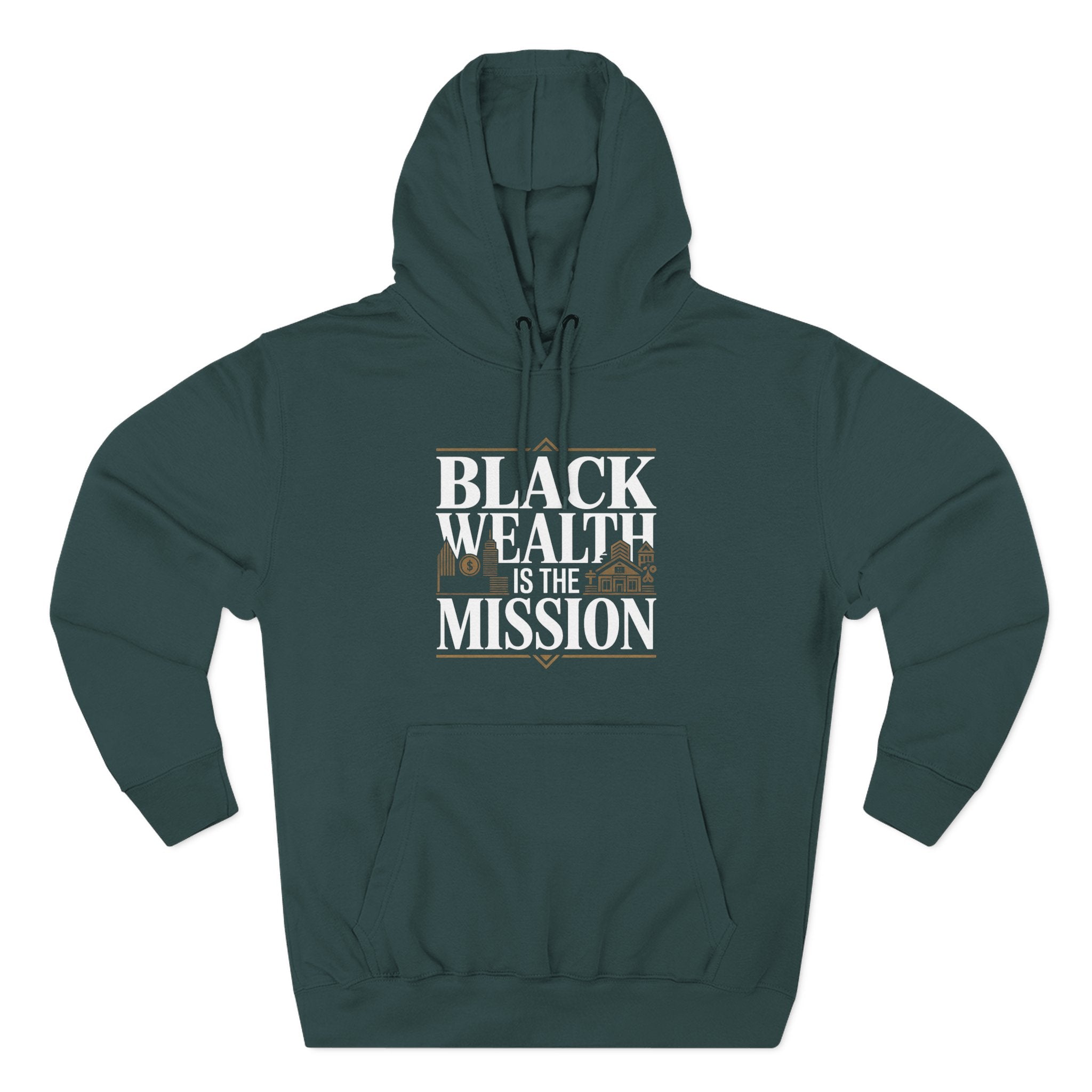 Black Wealth Is the Mission Hoodie — Empowerment Graphic Hoodie