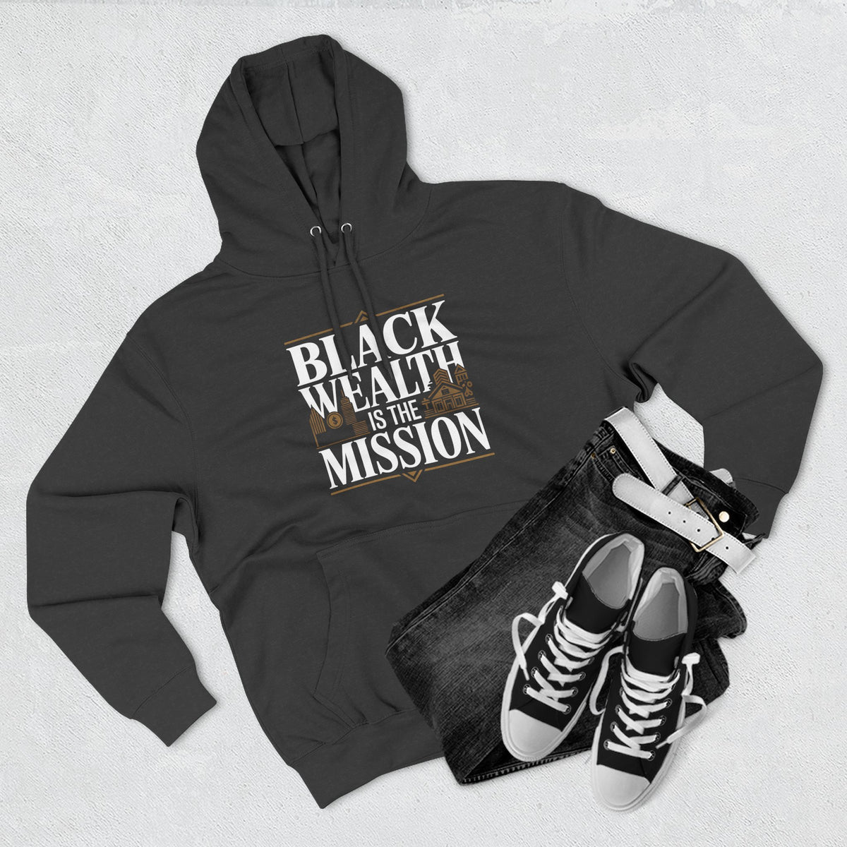 Black Wealth Is the Mission Hoodie — Empowerment Graphic Hoodie