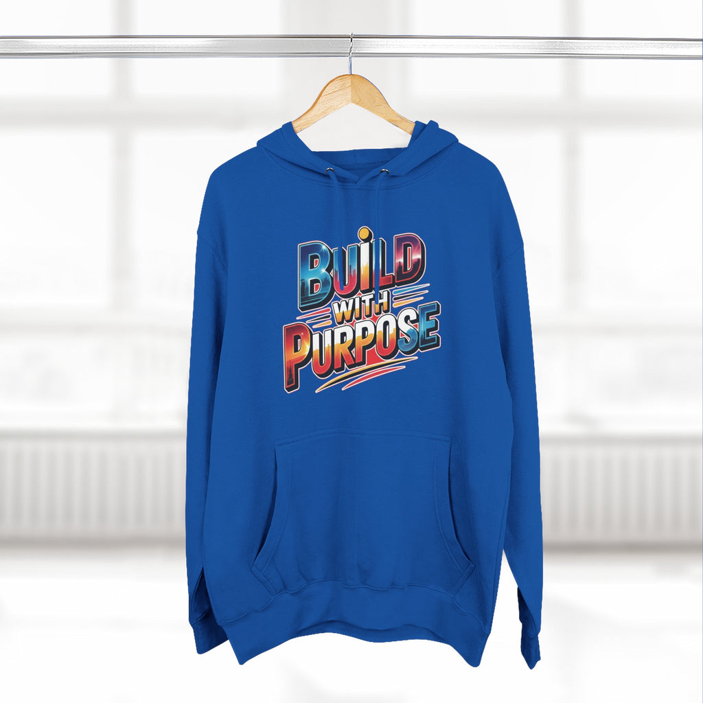 Hoodie — "Build With Purpose" Retro Gradient Graphic Hoodie