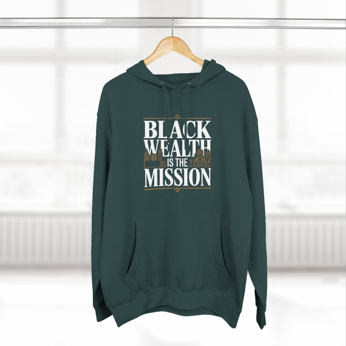 Black Wealth Is the Mission Hoodie — Empowerment Graphic Hoodie
